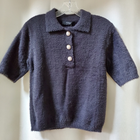 Icône Jewel-button fuzzy polo - Picture 4 of 9